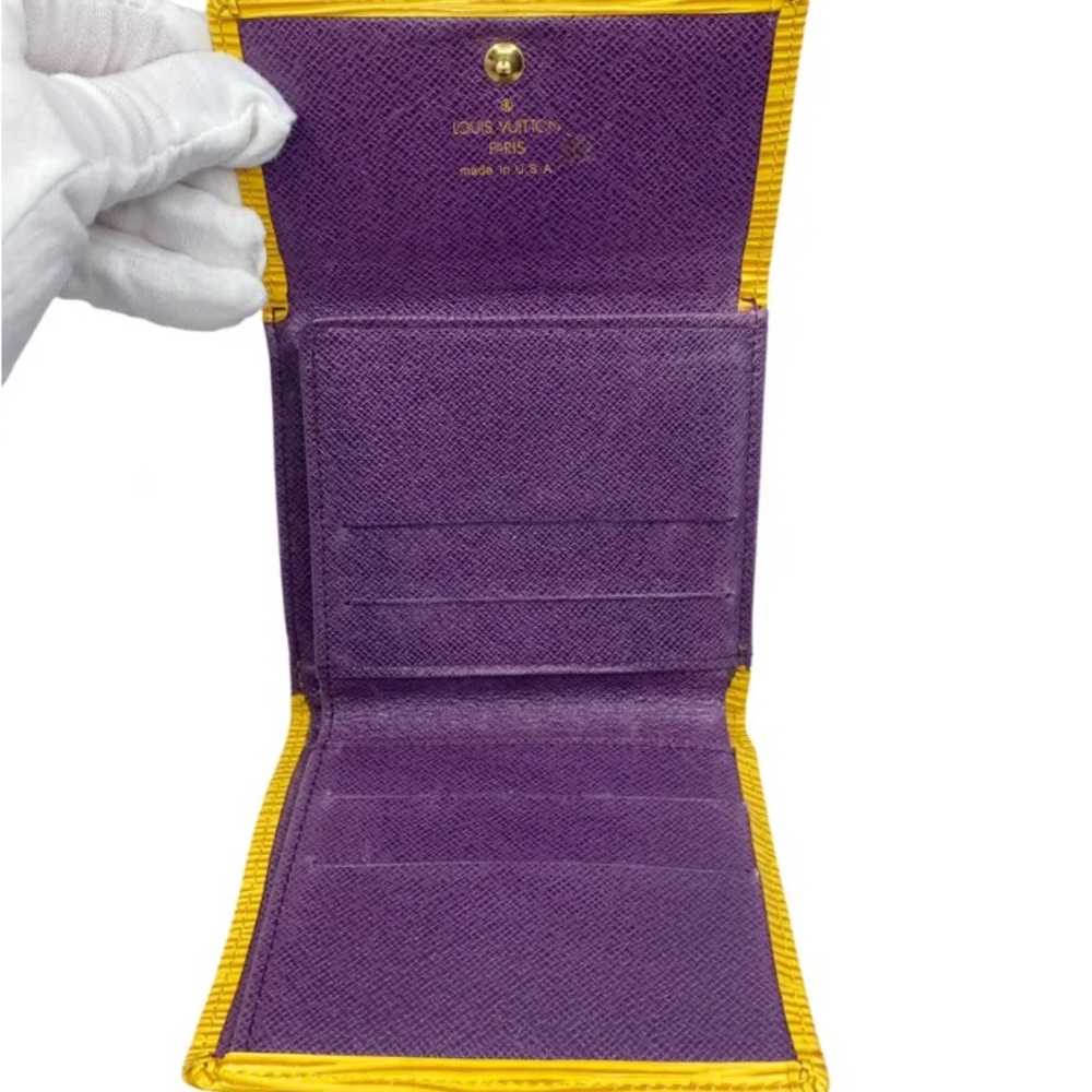 Louis Vuitton Yellow Epi Leather Elise Wallet - Picture 5 of 7